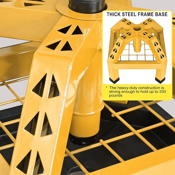 Rolling Shop Stool with Wheels, Heavy Duty Garage Work Mechanic Stool with