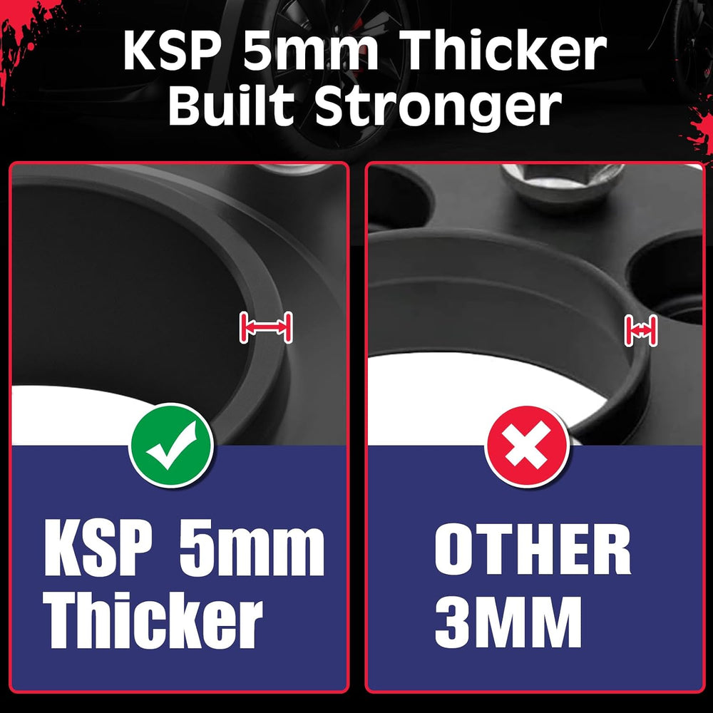 KSP 5x5 Wheel Spacers for Grand Cherokee 2011-2025, 1.5inch 5x127mm Hubcentri...