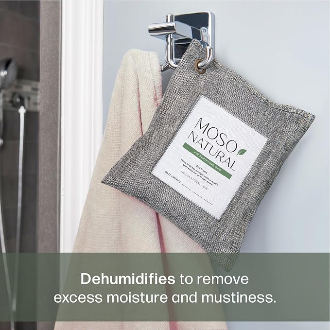 Moso Natural Air Purifying Bag 200g Bamboo Charcoal Odor Absorber (5 Pack)
