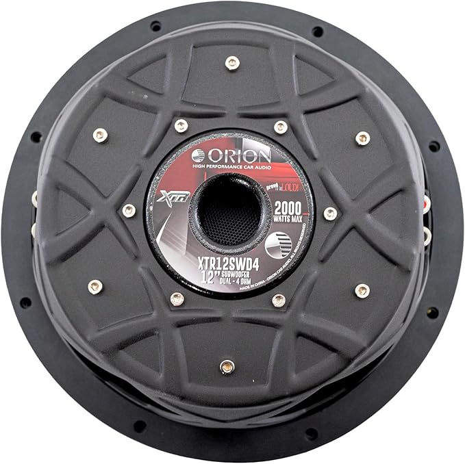 ORION XTR Series XTR12SWD4 Shallow Mount 12” Car Subwoofer, 2000W Max Power