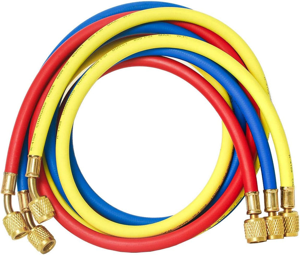 Elitech Refrigerant Charging Hose for R134a R404a R12 R22 Air Conditioning Re...