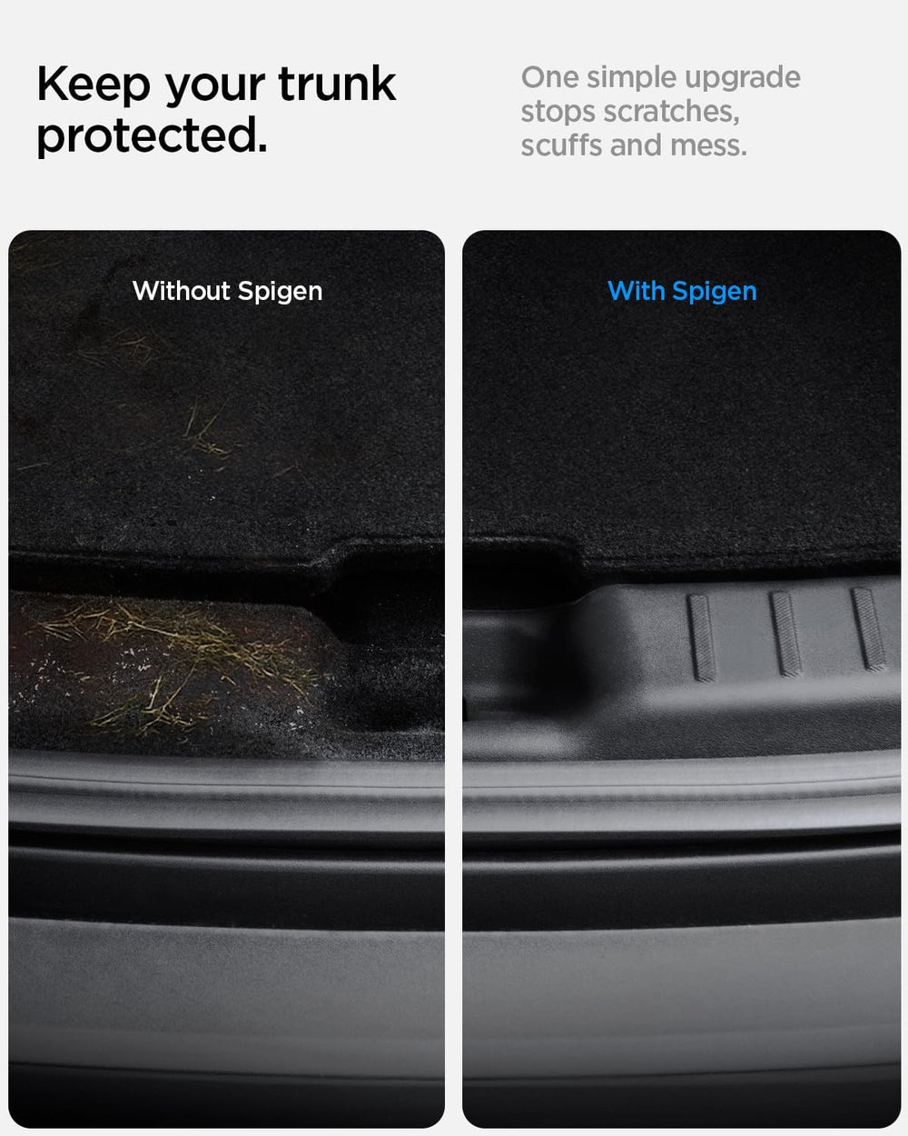 Spigen Rear Bumper Trunk Sill Guard Bumper Protection with Easy Glide Sliding...