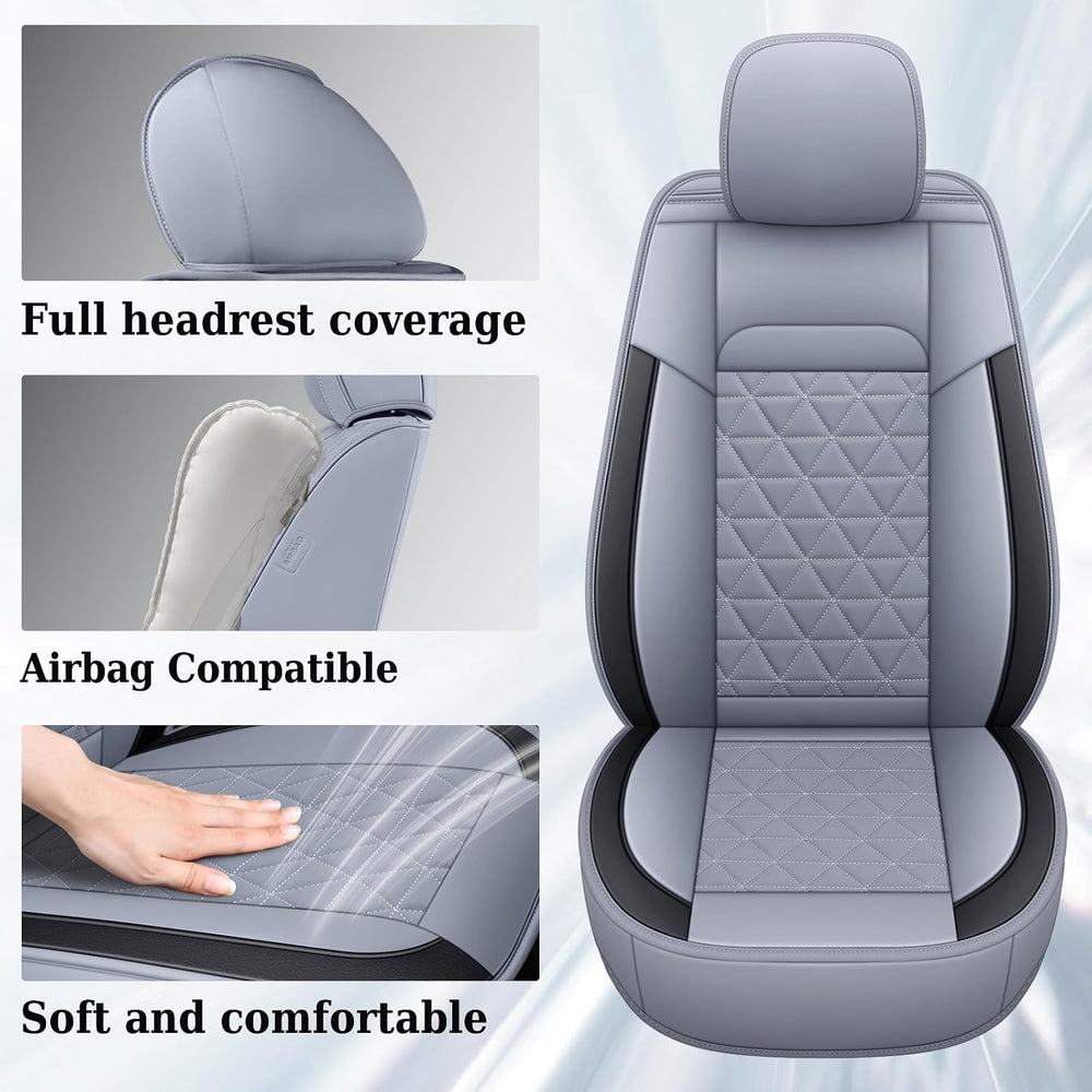 Coverado Gray Front Seat Covers for Dodge Ram, Waterproof Car Seat Covers for...