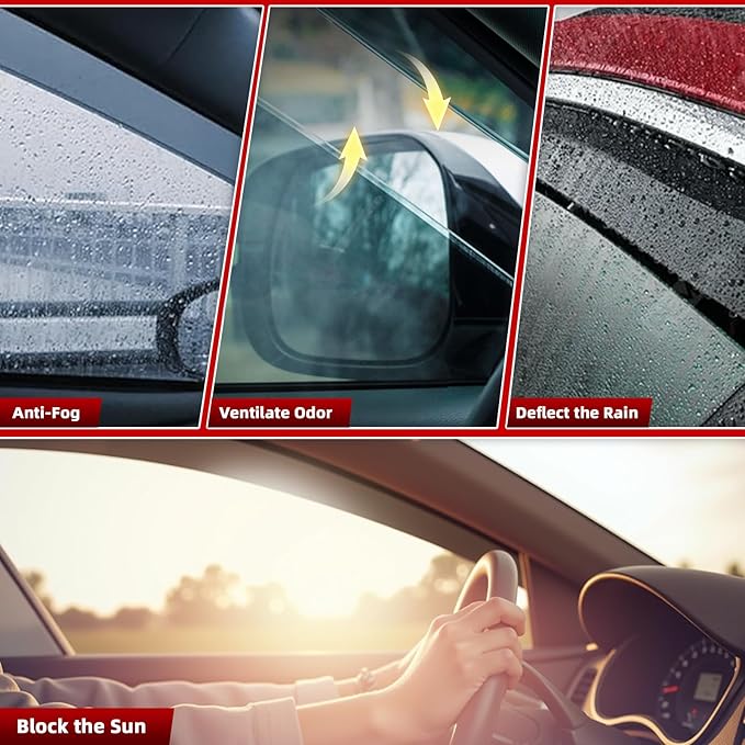 in Channel Window Visors Rain Guards Fit