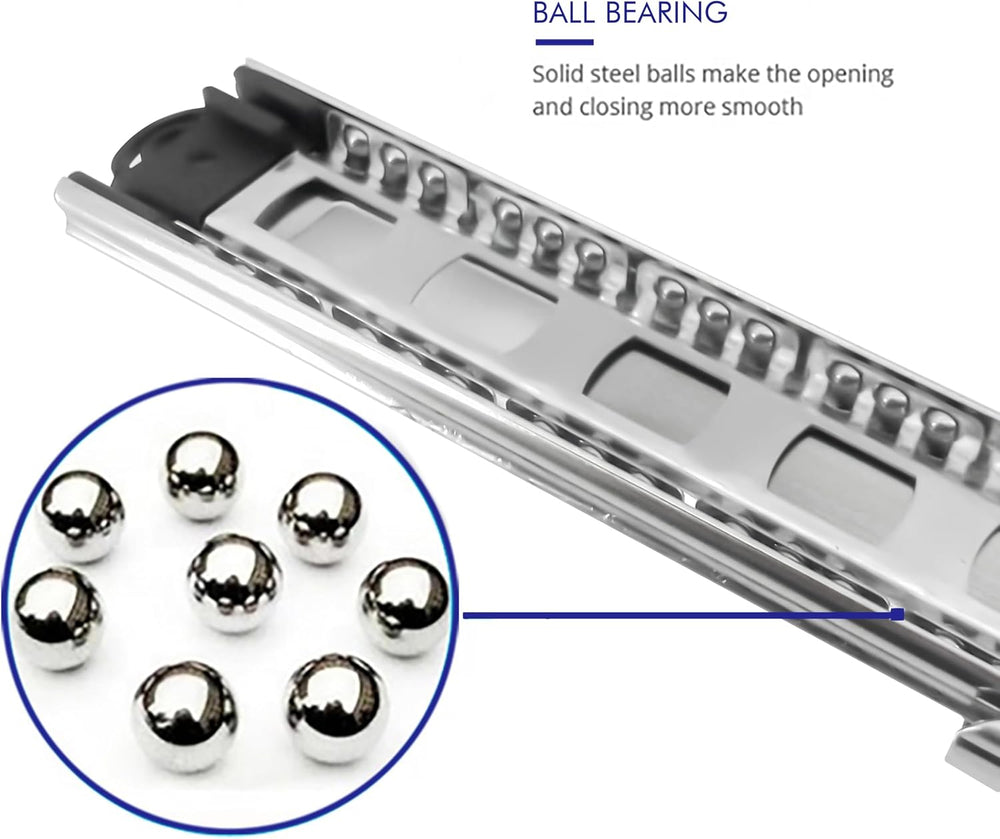 10 Pairs of 16 Inch Full Extension Side Mount Drawer Slides