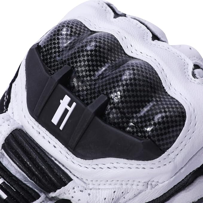 Harssidanzar Leather Motorcycle Gloves
