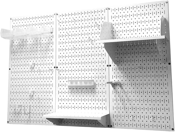 Wall Control Pegboard Organizer 4 ft. Metal Pegboard Standard Tool Storage Kit