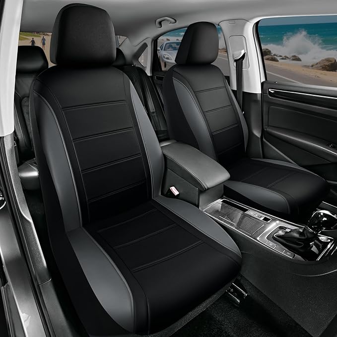 Road Comforts Leather Seat Covers, Breathable Car Seat Covers Full Set