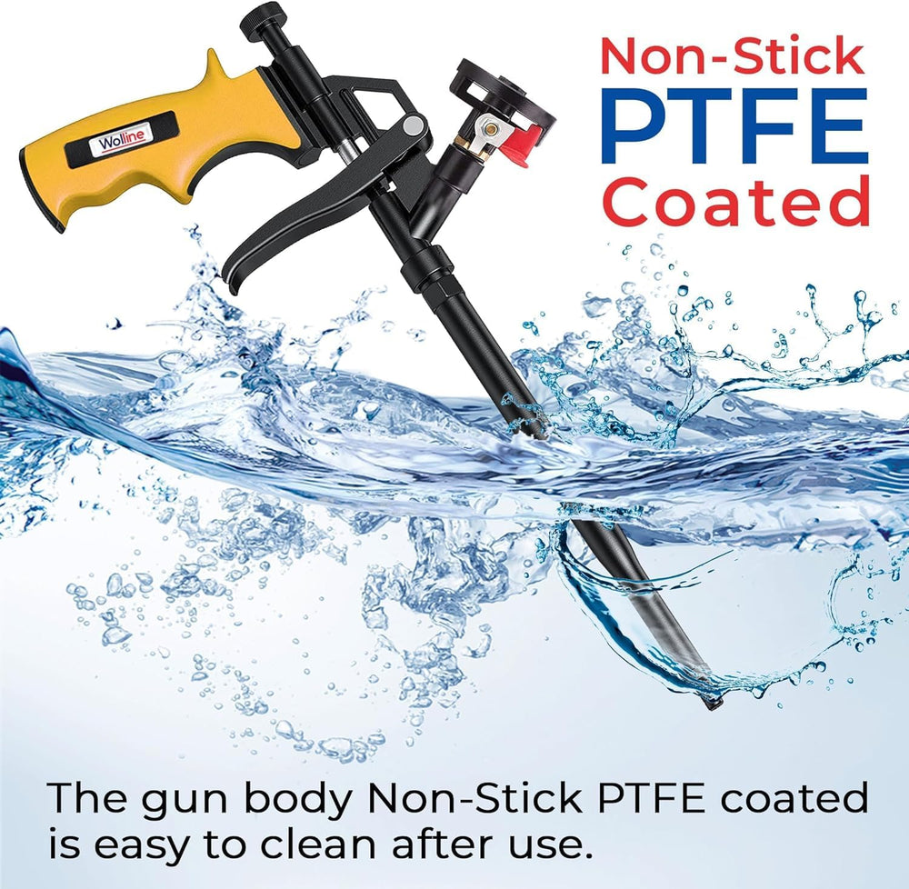 Spray Foam Insulation Gun,Teflon-Coated Applicator, Yellow, 20 Pack
