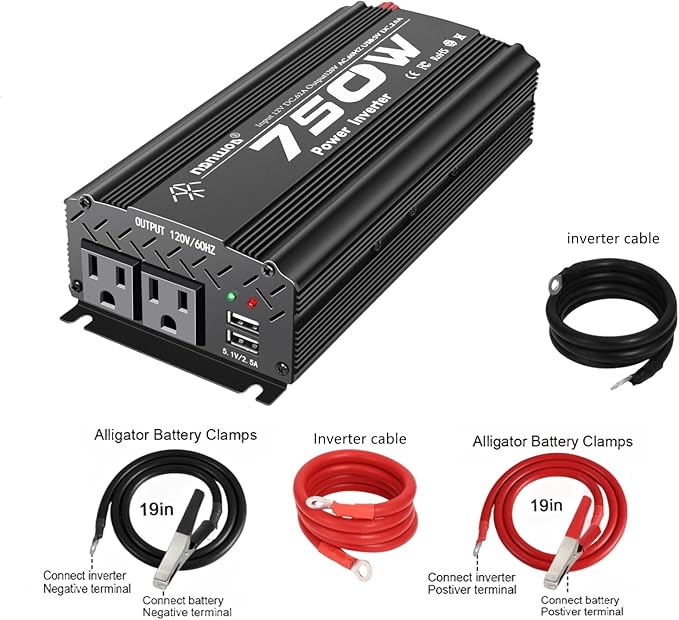 12V to 110V Inverter - 750W Car Inverter