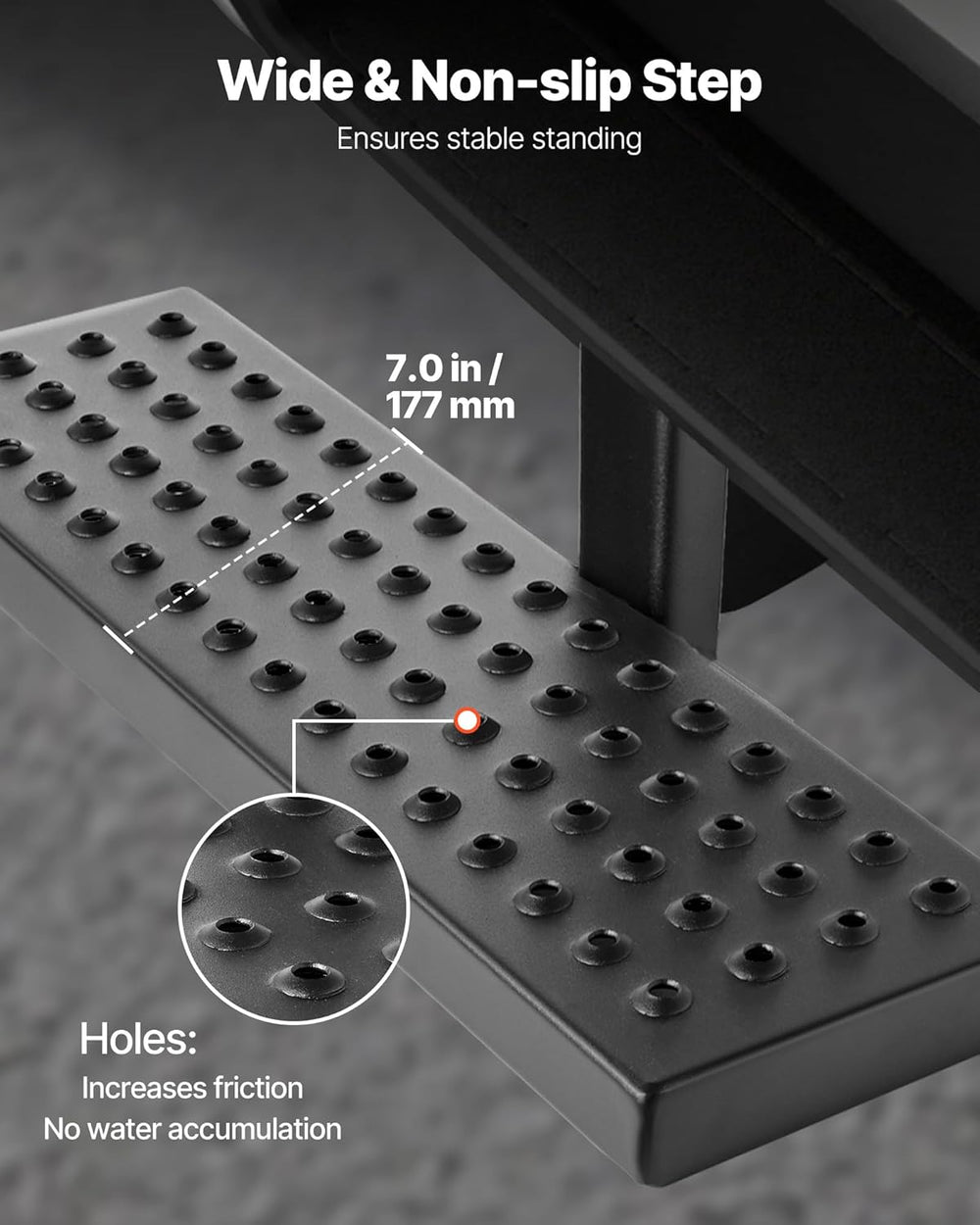 VEVOR Hitch Step for 2 Inch Receiver, Universal Rear Bumper Guard Protector w...