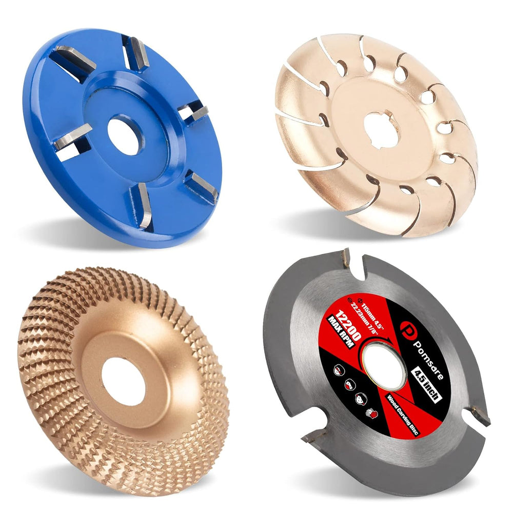 Pomsare Premium Tungsten Carbide Wood Carving Disc for Angle Grinder