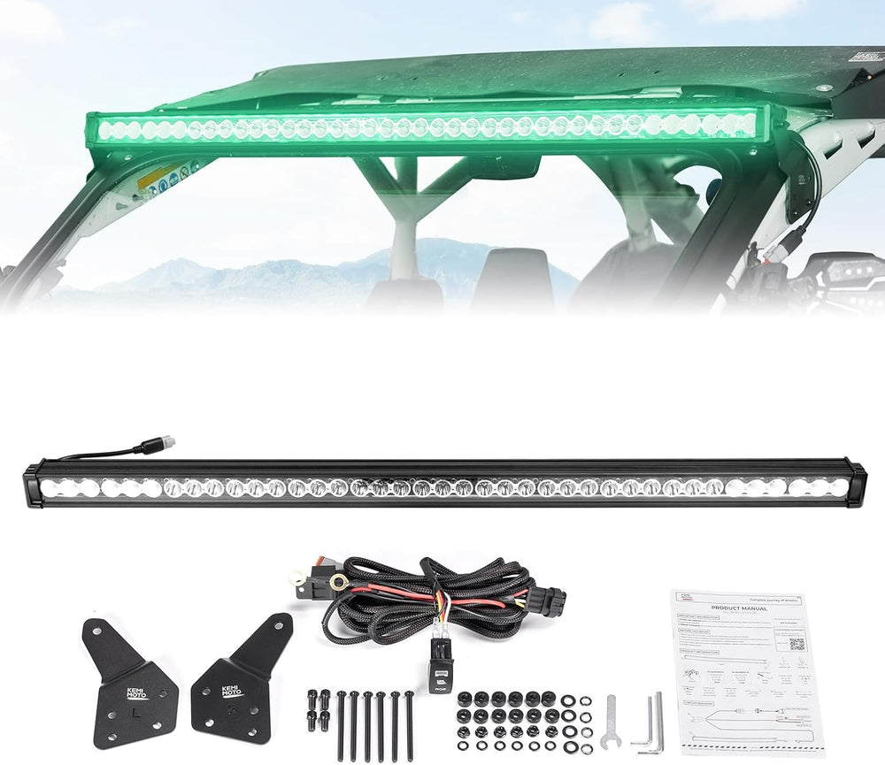 KEMIMOTO 50" LED Light Bar Compatible with Can-Am Maverick X3 2017+