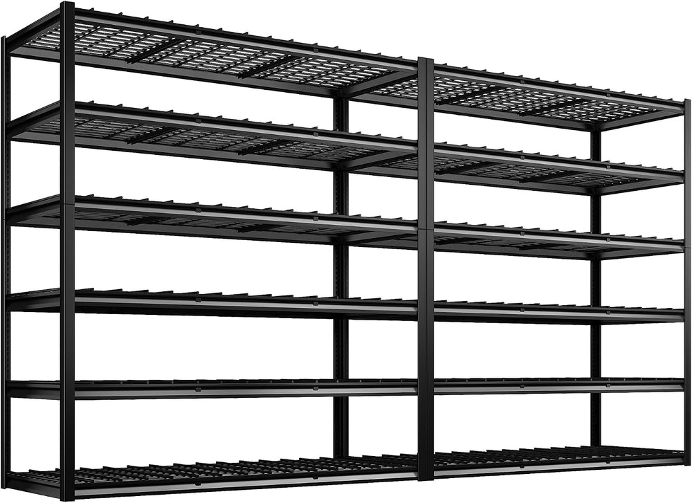 REIBII 60" W Garage Shelving, 2900LBS Storage Shelves, 6 Tier Heavy Duty...