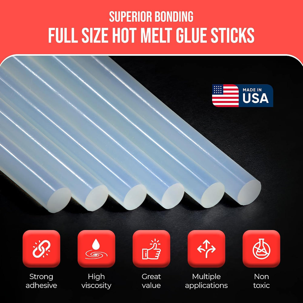 Wholesale® Full Size Hot Melt Glue Sticks for Glue Gun - Bulk 10in - Great fo...