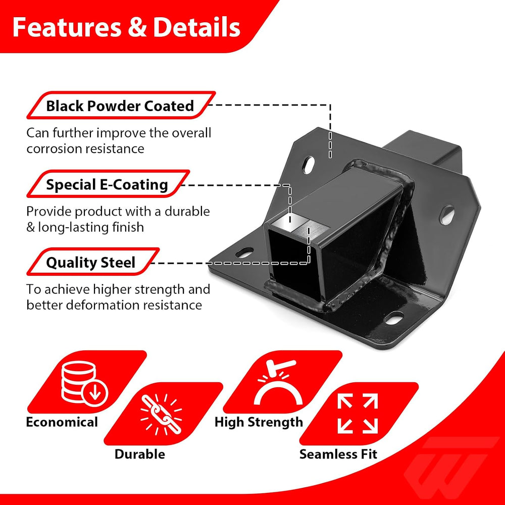 WeiSen 2" Front Receiver Hitch Front Lower Receiver Hitch Compatible wit...