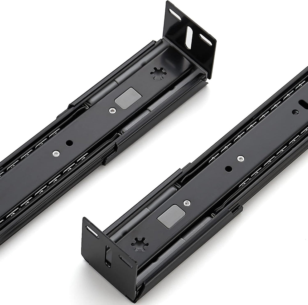 Black Heavy Duty Rear Mount Brackets for Soft Close Drawer Slides,10 Pairs