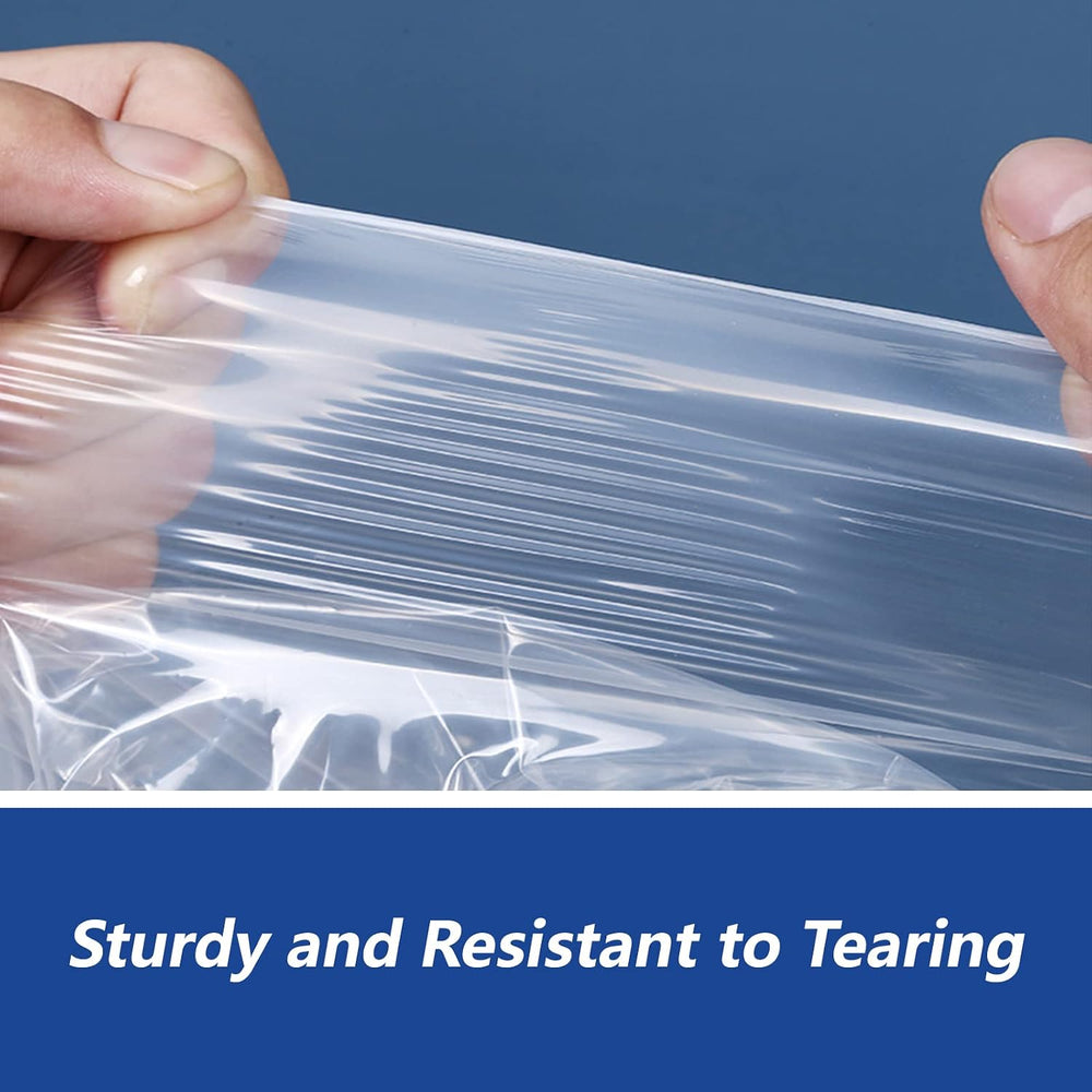 9" x 12" (1000 Count) Clear Poly Bags with Suffocation Warning