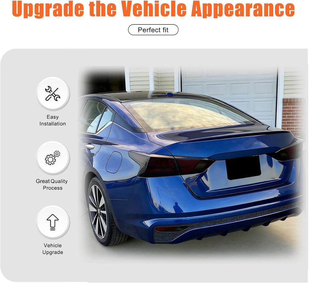 MUTUSAISI Tail Light Covers Guards Fit for Nissan Altima 2019-2025, Smoked Bl...