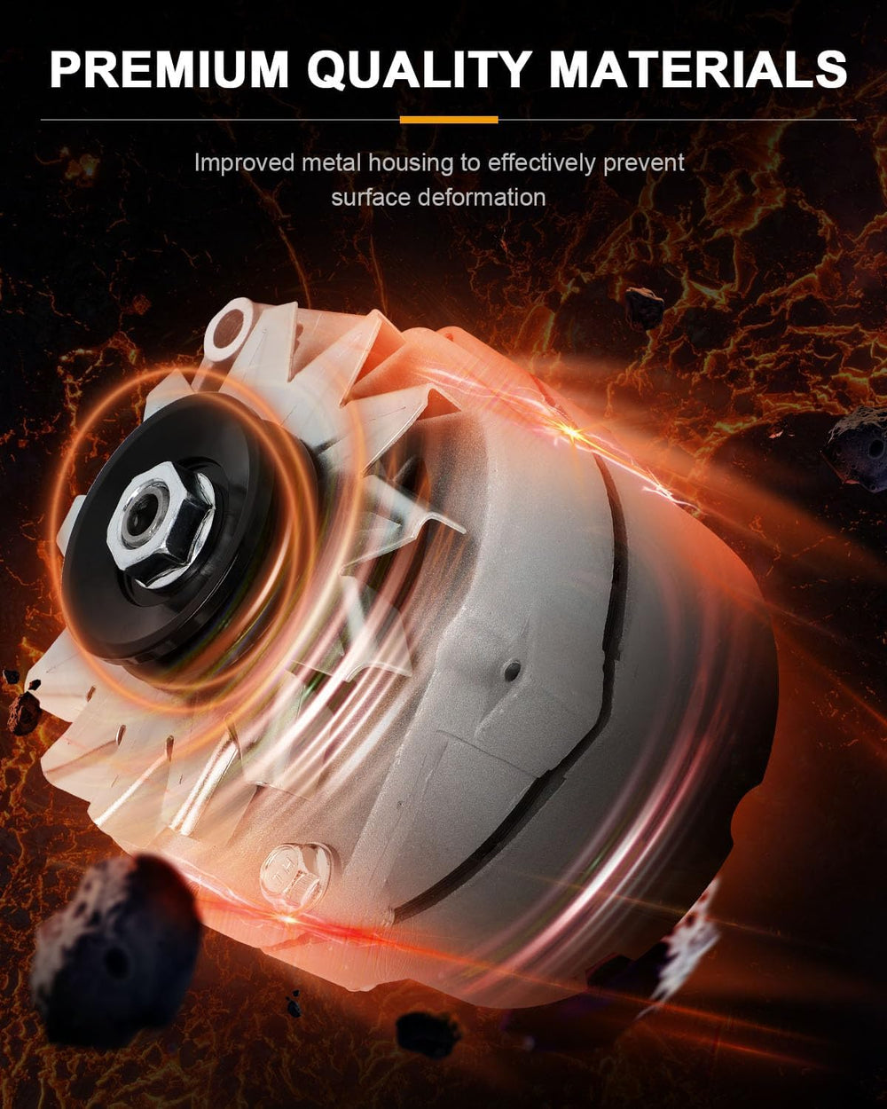 ROADFAR One Wire Self-exciting Alternator Replacement for Chevy