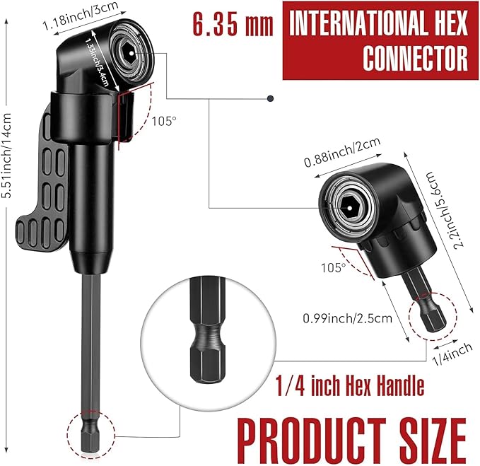 17Pcs Tools Flexible Drill Bit Extension, Include 3Pcs Rotatable Socket Adapter