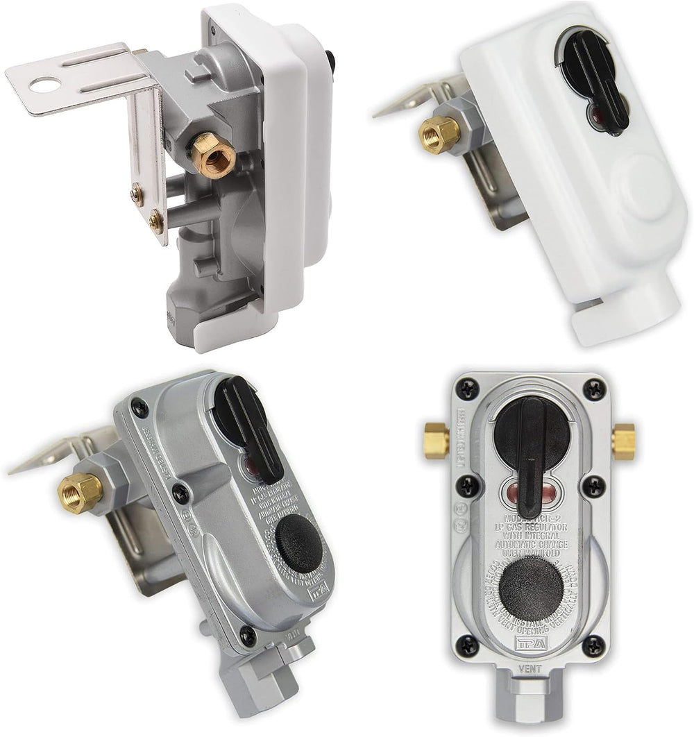Flame King (KT12ACR-2) 2-Stage Auto Changeover LP Propane Gas Regulator With ...