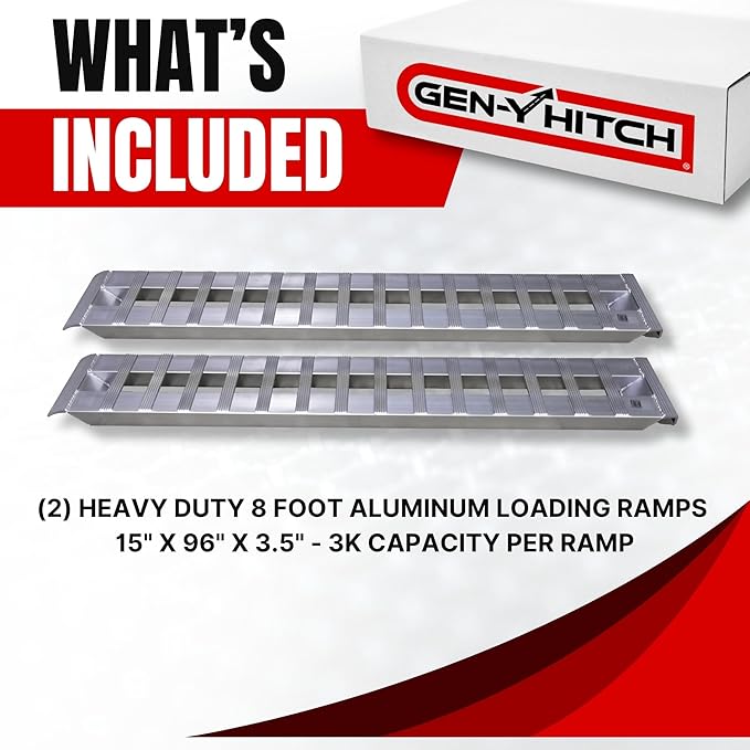 GEN-Y Hitch Heavy Duty Aluminum Loading Ramps (Set of 2)