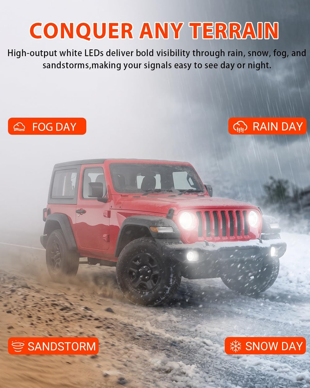 SUPAREE DOT 9 Inch Round LED Headlights and 4 Inch Fog Lights Combo