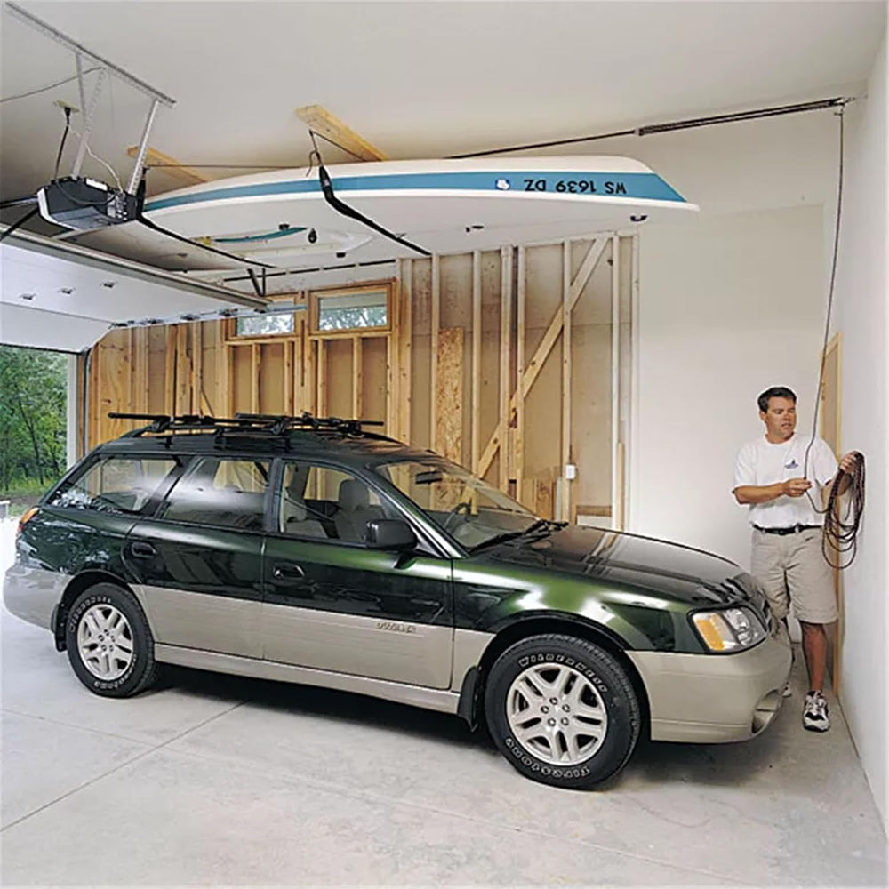 HARKEN Ceiling Mounted Garage Storage Pulley System for Cargo, Rooftop Carrie...
