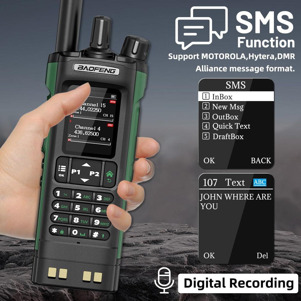 baofeng DM32 Radio DMR Ham Radio Handheld Long Range Walkie Talkies Rechargea...