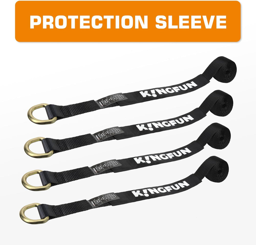 Car Tie Down Straps for Trailers (4 Pack)– Heavy Duty 2" x 120" Tra...