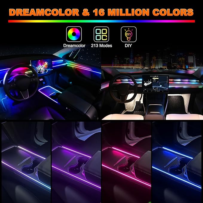 Interior Car LED Strip Lights, Acrylic LED Lights