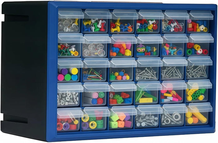 Northsky 30-Drawer Small Parts Cabinet, Stackable, Clear, 14.17 × 7.09 × 9.45 in 30 * Clear