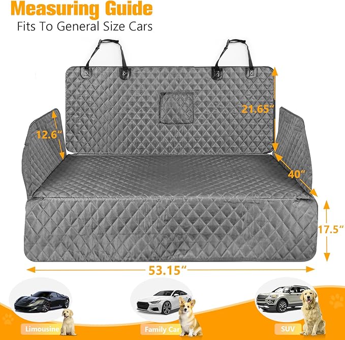 PETICON SUV Cargo Liner for Dogs, Waterproof Pet Cargo Cover Dog Seat Mat for
