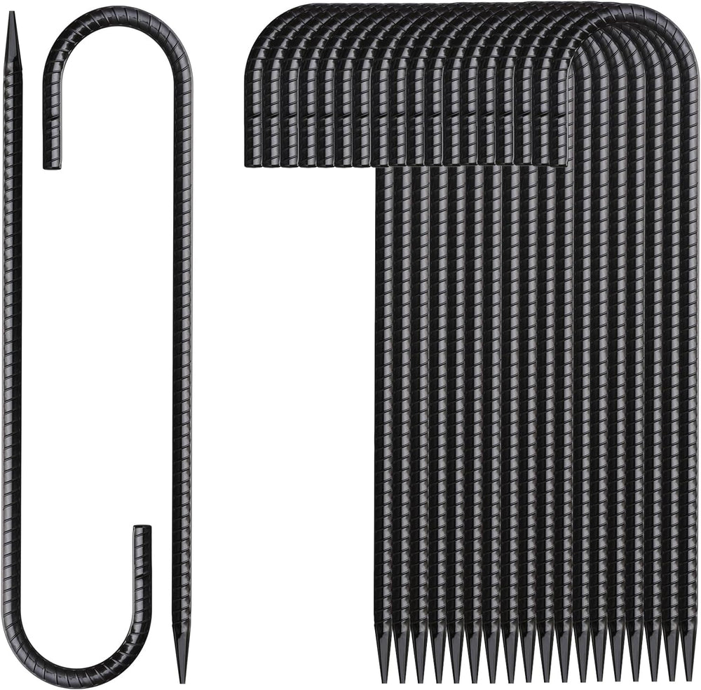 Rebar Stakes 16 Inch 20 Pack J Hook Ground Stakes Heavy Duty Tent Stakes Chain