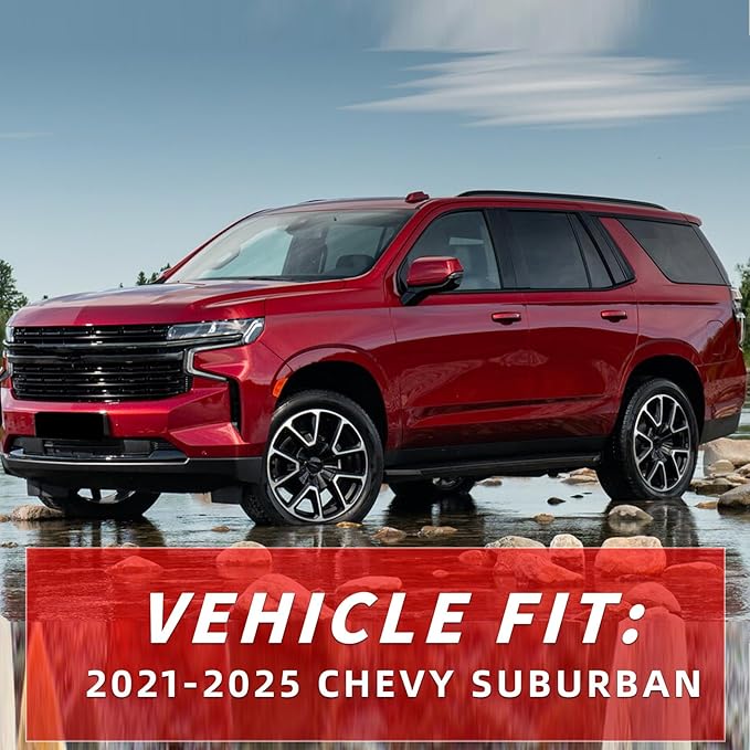 in Channel Rain Guards Fit for Chevrolet Chevy Suburban 2021 2022 2023 2024 2025