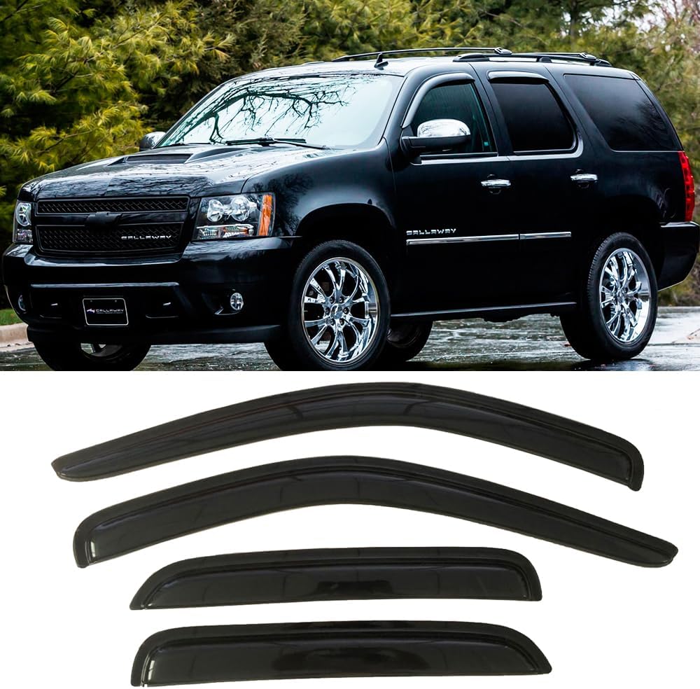 94514 Side Window Visor Wind Vent Deflector, Dark Smoke Window Shade fit