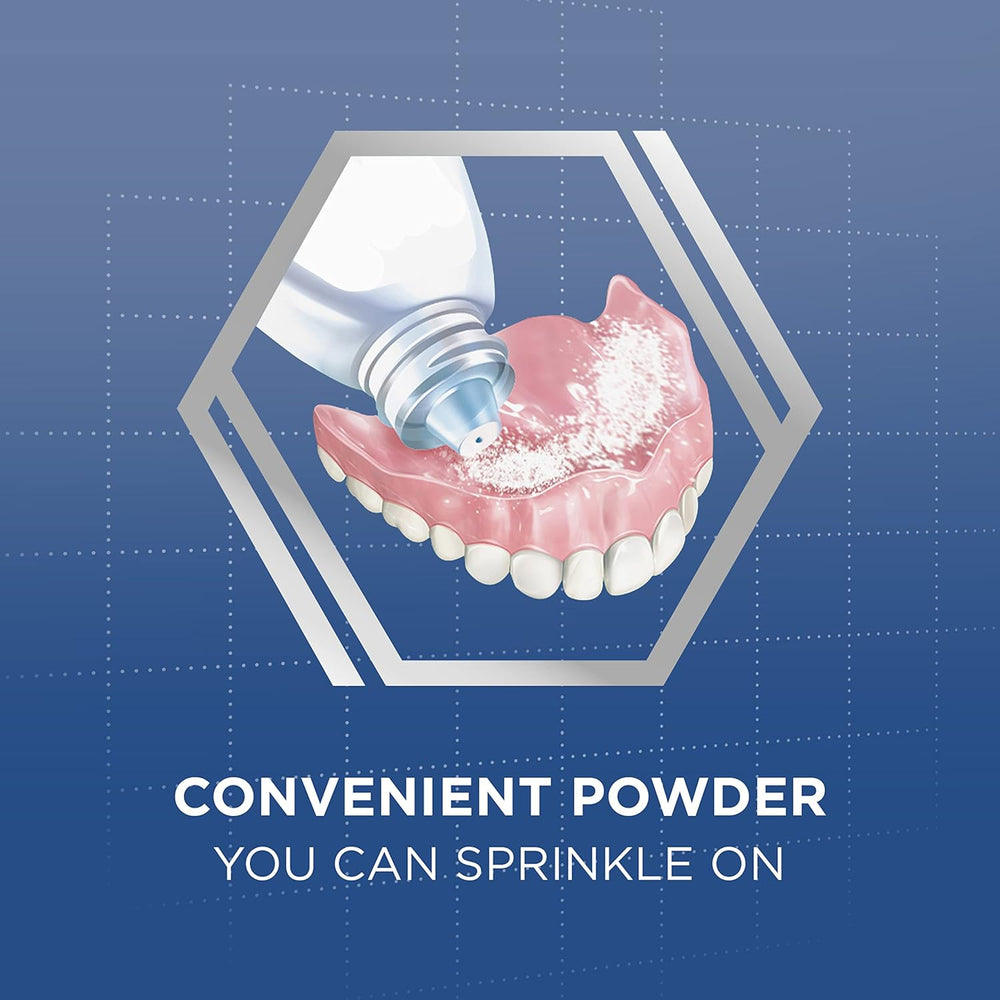 Super Poligrip Denture Adhesive Powder, 1.6 Ounces (Pack of 6)