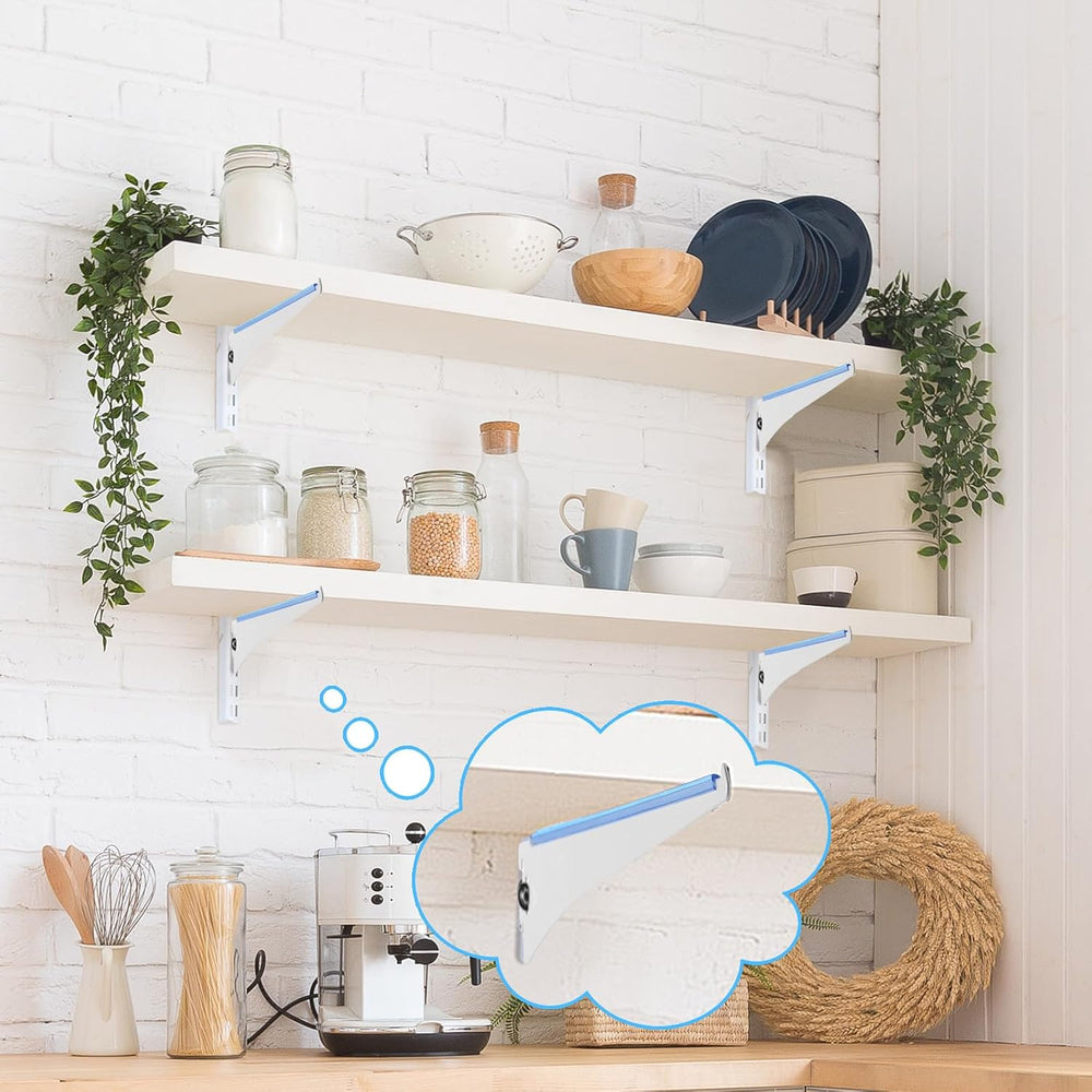 Gisafai 10 Pack Shelf Bracket Adjustable Shelving Brackets