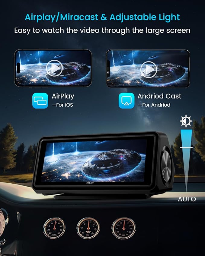Portable Apple Carplay Screen for Car, Touch Screen