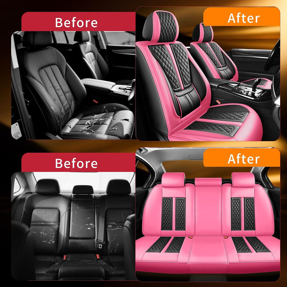 Car Seat Covers for Chevy Sonic 2012-2019 2020,Full Set,Pink