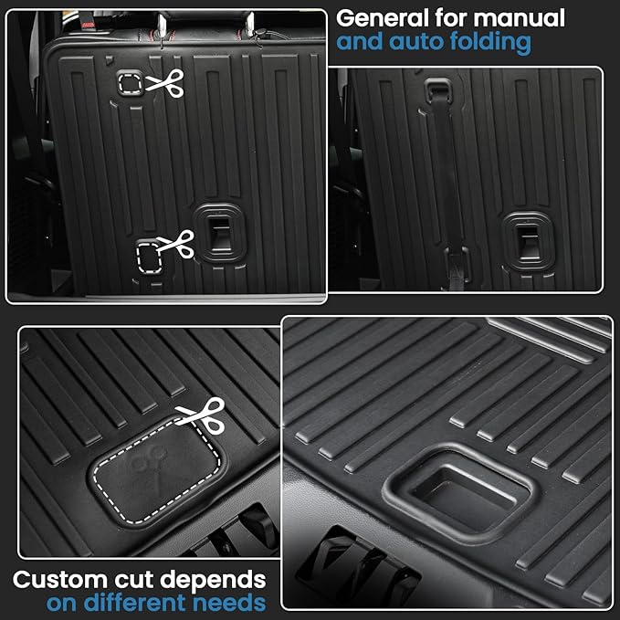 Cargo Mat with Backrest Mats for 2020-2024 2025 Ford Explorer Car Mat