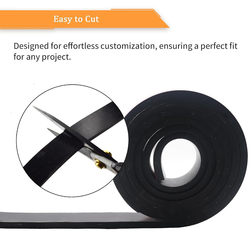 Reinforced Adhesive Solid Rubber Strips Cloth Inserted, 1/2" Thick x 2&q...