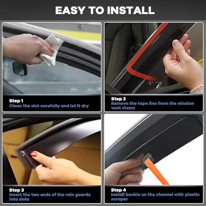 in Channel Auto Rain Guards Fit