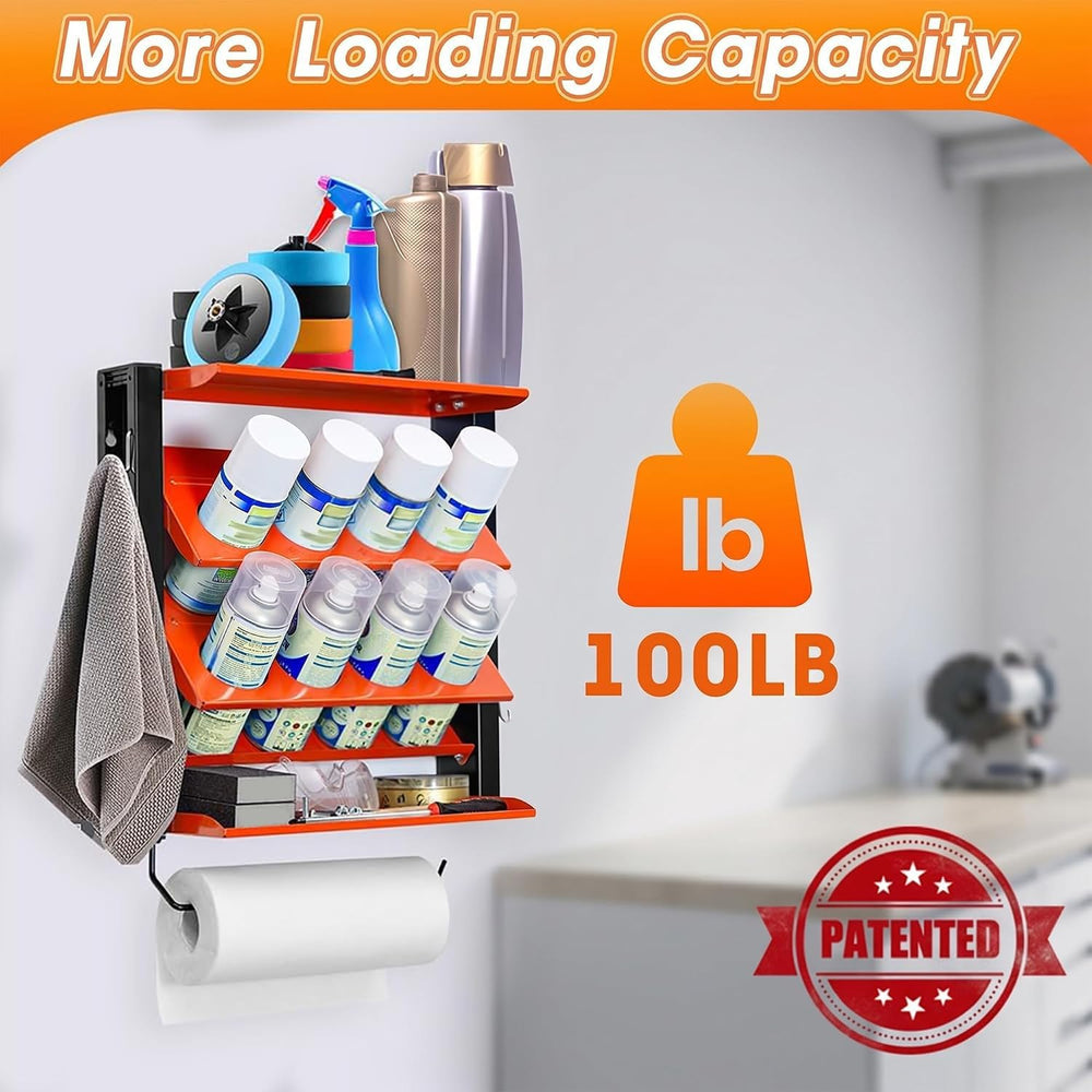 Ultrawall Spray Can Holder Rack, Steel Wall Mounted Spray Bottle Holder