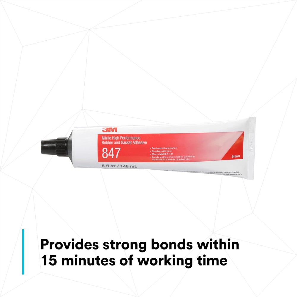3M Nitrile High Performance Rubber and Gasket Adhesive 847, 5 Oz Tube