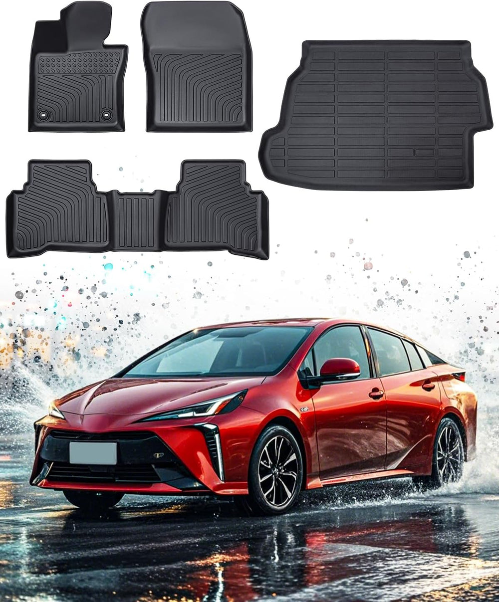 Floor Mats Cargo Liner for Toyota Prius 2023 2024 2025, All Weather Car Floor
