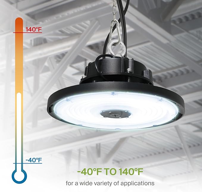ASD LED High Bay UFO Light Fixture, Commercial Shop Lighting | Dimmable