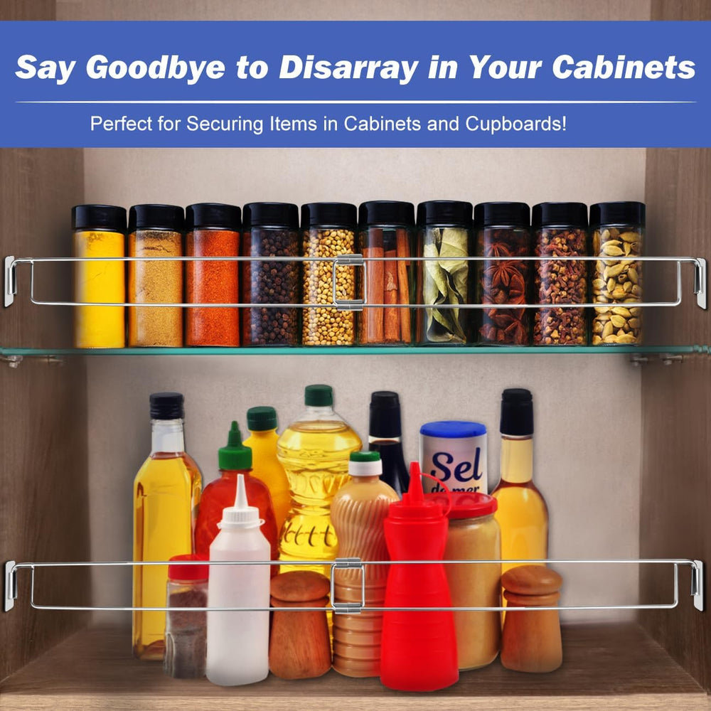 RV Fridge Bars, Adjustable Refrigerator Organizer Camper Cabinets Storage