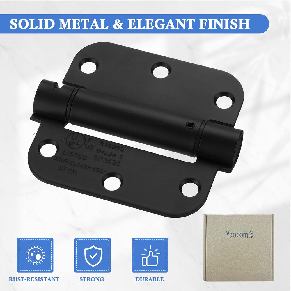 Yaocom 10 Pcs Self Closing Door Hinge 3.5'' Spring Loaded Hinges
